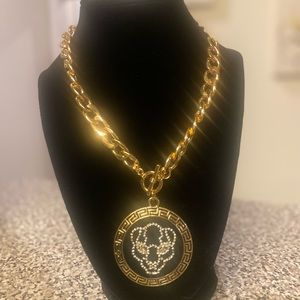 Gold Tiger Necklace .